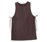 Ysyqkn Tablier de Cuisine Imperméable à Deux Poches, Coupe Ajustable, Dos En Forme de H, Léger et Confortable, Convient à Un Usage Domestique et, Brun