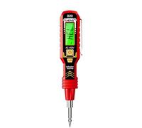 Ysyqkn Testeur de Tension Stylo Intelligent avec Tournevis Double Affichage Rétroéclairé Indicateur Visuel Sonore Fonction Détection Sans pour At, Rouge