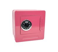 Ysyqkn Tirelire Coffre à Argent Boîte à Économie de Passe Réutilisable Serrure à Code Métal Décorative Adapté Enfants Adolescents Rangement, Rose Rouge