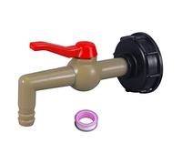 Ysyqkn Ton Barrel Valve Vanne de Baril Raccord Cuve IBC Adaptateur Tuyau Réservoir Arrosage à Filet Fin Matériau PP Solide Étanche Adapté pour Arrosage, DN15