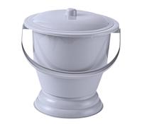 Ysyqkn Urinoir Crachoir avec Couvercle, Pot Urinoir, Seau de Toilette de Nuit, Bassin de Lit Portable, Pot de Chambre, Seau Urinoir pour Enfants et Adultes, Gris