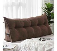 YSZBD Coussin De Lecture pour Lit Ou Canapé Triangulaire Coussin Dossier Canapé Coussin Tete De Lit Bebe Housse Amovible Rembourrée pour Plus De Confort,coffeecolor-100x50x20cm