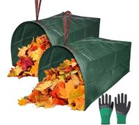 YTACREA Sac Jardin Dechets Verts, 2X270L Sac Dechets Verts en Forme de Pelle à Poussière, Pliables, Herbe Jardin en Polypropylène Extrêmement Resistant