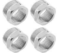 YTAXYZWR Adaptateur plomberie G3/4 mâle vers G1/2 Femelle Jeu de 4 réducteurs hexagonaux en Acier Inoxydable, 1,9 cm à 1,27 cm, pour Chauffage, Eau, gaz, Installation Domestique
