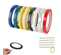 YTAXYZWR Ruban Pet pour Tableau Blanc 5 mm x 50 m, Bandes adhésives colorées isolantes et étanches, marquage précis, Organisation Bureau, électronique, Bricolage et décoration créative