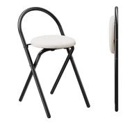 YTBHSHXZ Aucun Assemblage requis, Facile à Transporter, Gain de Place, idéal for la Cuisine, Le Bar, café, Salle Manger ou Magasin(White B,47cm x 4pcs)