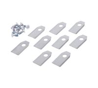 YTEGSAQSXC Jeu De Lames De Coupe for Tondeuse À Gazon, 9 Pièces, Compatibles avec Les Lames De Coupe Ecovacs, Lames De Rechange for Robot De Tondeuse À Gazon(Silver)