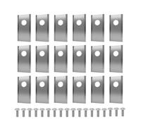 YTEGSAQSXC Lame De Tondeuse À Gazon 18/36 Pièces Lames De Remplacement Tondeuse À Gazon en Acier Inoxydable Jeu De Lames De Coupe Remplacement Compatible avec Worx Landroid(Silver 18pcs)