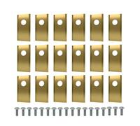 YTEGSAQSXC Lame De Tondeuse À Gazon 18/36 Pièces Lames De Remplacement Tondeuse À Gazon en Acier Inoxydable Jeu De Lames De Coupe Remplacement Compatible avec Worx Landroid(Gold 18pcs)