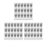 YTEGSAQSXC Lame De Tondeuse À Gazon 18 Pièces Ensemble De Lames De Coupe De Tondeuse À Gazon Lame De Tondeuse À Gazon Monotrou Compatible avec Les Tondeuses À Gazon Worx Landroid(54PCS Silver)
