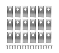 YTEGSAQSXC Lame De Tondeuse À Gazon 18 Pièces Ensemble De Lames De Coupe De Tondeuse À Gazon Lame De Tondeuse À Gazon Monotrou Compatible avec Les Tondeuses À Gazon Worx Landroid(18PCS Silver)