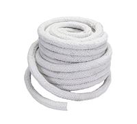 YTGZS Corde en Fibre de Céramique Joint Plat Tressé Corde en Fibre de Céramique 1260℃ Bande d'étanchéité de Porte de Four,Tour Longueur 3m,Diameter 25mm