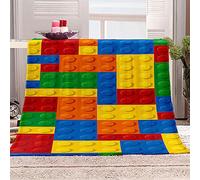 YTHSFQ Plaid Couverture Polaire en Microfibre, Lego 3D Impression Douce Moelleuse Flanelle, Jeté de Canapé Convient Adultes et Enfants Rester Chaud en Hiver 150x200 cm