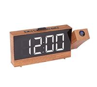 YTLT Réveil Projecteur Plafond, Horloge Numérique Avec Radio FM, 180° Électrique, Fonction Snooze, 12/24H, Volume Réglable