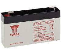 YU NP1,2-6 - Batterie au plomb-feutre YUASA, 1,2 Ah, 6 V