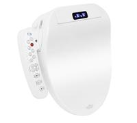 YU YUSING Abattant WC Chauffant Intelligent avec Cuvette Électrique, Siège de Toilette avec Affichage LED, Fonction Auto-Nettoyage, Séchage à Air Chaud, Économie d'Énergie (Forme V)