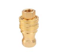 YUAEB biao Boutique Shop UK Raccord hydraulique à Connexion Rapide en Laiton, Double Auto-obturant Filetage Interne 1/8" 1-1/2" ZG, Haute Pression/température avec Bague PTFE(KZD-ZG 1'')