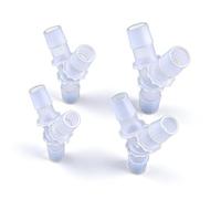 YUAEB biao Boutique Shop UK Raccord pagode en T de Type Y for Tuyau, Distributeur gaz Plastique PP diamètre égal, 4 pièces, 3.5mm à 25mm(9.5mm)
