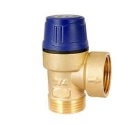 YUAEB biao Boutique Shop UK Soupape de sécurité Automatique en Laiton épaissi, vidange G3/4" pour Chauffe-Eau 3/4/5 Bar, Double Filetage ou Interne/Externe(IET G3/4'' 3bar)