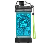YuanDian Bouteille d'eau Can't Hear You I'm Gaming, 7 lumières de couleur 3D, tasses lumineuses pour garçons, sans BPA, couvercle à rabat et poignée facile à nettoyer et à transporter, 400 ml