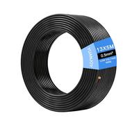 Yuanjoy 13 Fils 0,5mm² 5 Mètres Câble pour Véhicule - d’attache multiconducteurs, Conducteur de terre rond, Noir, pour Caravanes, Camions, Remorques