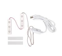 YUANKEECE pour lumières de Miroir de Maquillage, Bande LED à intensité Variable à Commande Tactile avec Alimentation USB, matériau ABS pour Installation de vanité de Salle de Bain (2S 2,7 V-3,4 V 230