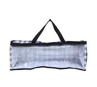 YUANKEECE pour organisateurs de placards, Sac de Rangement Durable, imperméable, résistant à l'usure, de Haute qualité, avec fenêtre Transparente, Gain de Place Facile à Plier (Plaid Bleu)