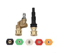 Yuanpgky Adaptateur de lance à mousse haute pression avec joint pivotant à 180°, buse à connexion rapide 1/4" pour LAVOR, Sterwins, pour VAX, PHD, marteau,