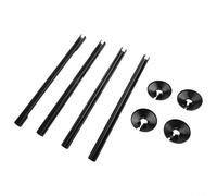 Yuanpgky Cache-tuyaux de radiateur 15 mm x 300 mm et colliers de tuyau avec design à clipser, en plastique PVC noir pour tuyaux de chauffage, tuyaux d'eau et tuyaux de gaz - pour une découpe facile et