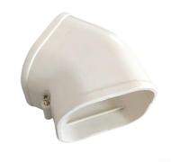 Yuanpgky Kit de couverture de ligne décorative en PVC pour systèmes AC divisés et centraux, finition blanche avec capuchon d'entrée mural, coudes plats et standard à 90°, coude (coude plat à 135°)