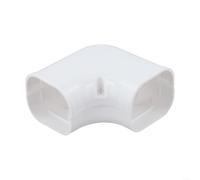 Yuanpgky Kit de couverture de ligne décorative en PVC pour systèmes AC divisés et centraux, finition blanche avec capuchon d'entrée mural, coudes plats et standard à 90°, coude (coude plat à 90°)