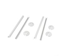 Yuanpgky Lot de 4 cache-tuyaux de radiateur en plastique blanc de 15 mm x 300 mm avec colliers de tuyau à clipser de 15 mm pour tuyaux de chauffage, d'eau, de gaz et de drainage, pour une découpe
