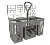 Yuanpgky Panier à couverts de rechange compatible avec Neff Constructa, Bauknecht, Whirlpool, Hotpoint et plus encore, 6 compartiments avec couvercle