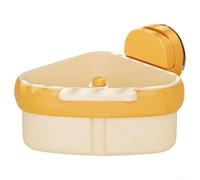 Yuanpgky Passoire d'angle pour évier de cuisine avec ventouse triangulaire - Panier de vidage automatique des déchets - Design peu encombrant - Outil de prévention de l'obstruction (orange)