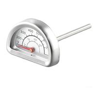 Yuanpgky Thermomètre bimétallique en acier inoxydable pour four à barbecue, mesure à double échelle, appareil de surveillance résistant à la chaleur
