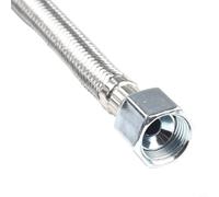 Yuanpgky Tube d'admission de compresseur d'air en acier inoxydable, longueur 400 mm, tuyau de rechange avec clapet anti-retour pour pompe à air sans huile filetage intérieur 14/16/19 mm, argenté (M19)