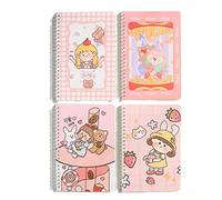 YUANstore Carnet de notes à spirale A5 mignon dessin animé 60 feuilles Kawaii Bunny Bear Agenda quotidien hebdomadaire Carnet de notes Organiseur Fournitures scolaires Bloc-notes