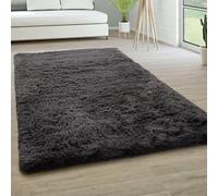 YUANWAN Tapis de Salon Tapis Décoratif 60 x 300 cm Longs Moelleux Antidérapant Intérieur Épais Tapis Antidérapant Intérieur Tapis Modernes Soft pour Chambre, Salon, Couloir, Gris Foncé