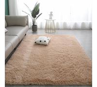 YUANWAN Tapis Doux et Moelleux 150 x 170 cm Dessous Antidérapant Intérieur Épais Tapis de Chambre Super Doux Salon Moderne pour Salon Couloir, Beige