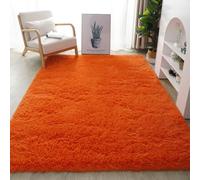 YUANWAN Tapis Shaggy Tapis Chambre 180 x 200 cm Résistant Aux Intempéries et Aux UV Tapis à Poils Longs Extra Doux Tapis pour Chambre pour Chambre, Salon, Couloir, Orange