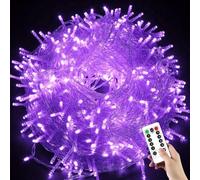 YUANYUYING Guirlande lumineuse de Noël, 100 m, 800 LED, pour intérieur et extérieur, avec cordon,et télécommande.Style branché (Purple)