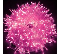 YUANYUYING Guirlande lumineuse de Noël, 100 m, 800 LED, pour intérieur et extérieur, avec cordon Style branché (pink)