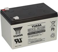 Batterie plomb-acide AGM Yuasa REC14-12, 12V, 14Ah, avec connecteurs Faston F2 de 6,3 mm