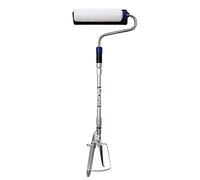 Yuattory Rouleau de Peinture Sans Air Hvlp Cover Silvery Airless Paint Roller Metal Airless Paint Roller Power Pulvérisateur avec 30cm Bold Extension Rod Spray Convient pour Pulvérisateur