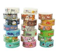 YUBX 20 rouleaux Mignon Animaux Washi Tape Ruban Adhésif Papier Décoratif Masking Tape pour Scrapbooking Artisanat de Bricolage