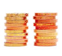 YUBX Maigre Washi Tape Set Masking Tape 20 rouleaux Ruban adhesif decoratif pour Scrapbooking Artisanat de Bricolage 5MM de large (orange du coucher de soleil)