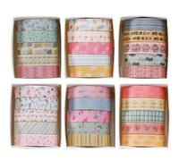 YUBX Maigre Washi Tape Set Masking Tape 30 rouleaux Ruban adhesif decoratif pour Scrapbooking Artisanat de Bricolage 10MM de large (kawaii One)