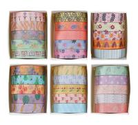 YUBX Maigre Washi Tape Set Masking Tape 30 rouleaux Ruban adhesif decoratif pour Scrapbooking Artisanat de Bricolage 10MM de large (Sweet Two)