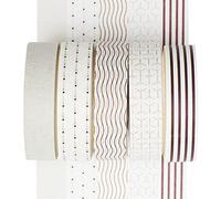 YUBX Maigre Washi Tape Set Masking Tape 5 rouleaux Ruban adhesif decoratif pour Scrapbooking Artisanat de Bricolage 10MM de large (Line)