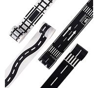 YUBX Road Railway Washi Tape Set 4 rouleaux Ruban Adhésif Papier Décoratif Masking Tape pour loisirs créatifs, bullet journaux, planificateurs, scrapbooking, emballage (50 mm x 5 m)